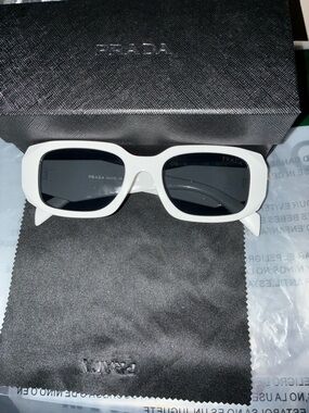 White prada glasses